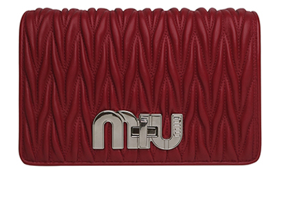 My Logo Matelasse Chain Clutch, front view